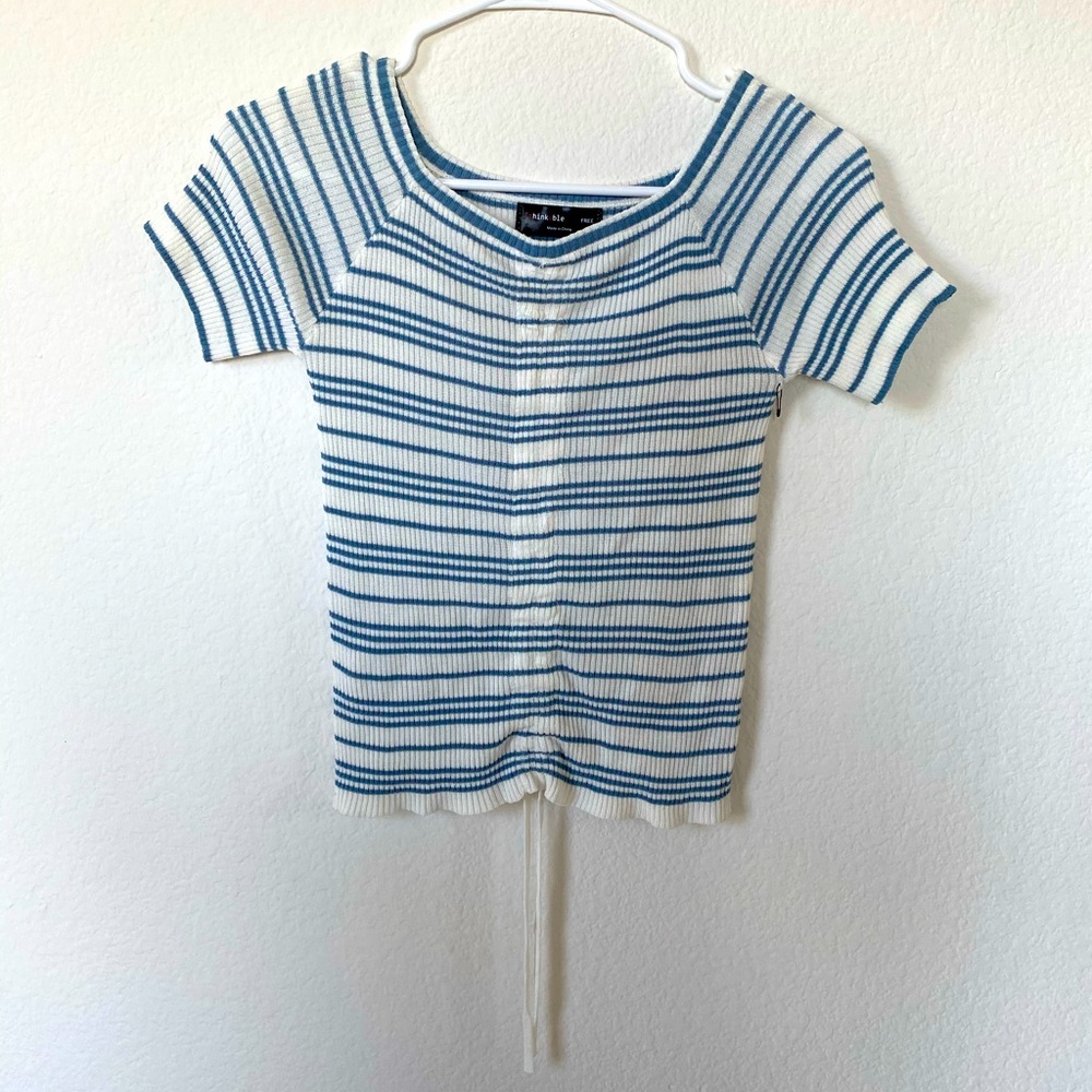 Small ruched tie front top